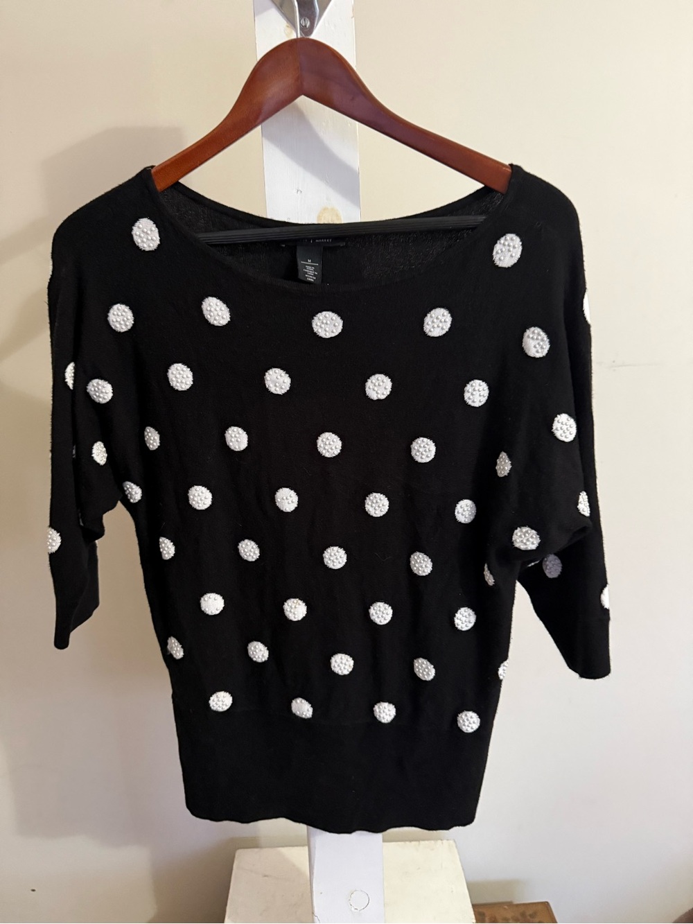 White House Black Market Polka Dot Sweater
